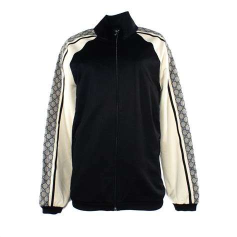 gucci jersey jacket black and white|Gucci jacket kevin hart.